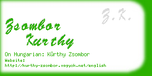 zsombor kurthy business card