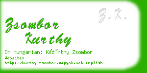 zsombor kurthy business card